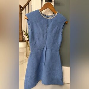 Sandro Sky Blue Textured Dress